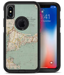 The Vintage Map of Cape Cod  2 - iPhone X OtterBox Case & Skin Kits