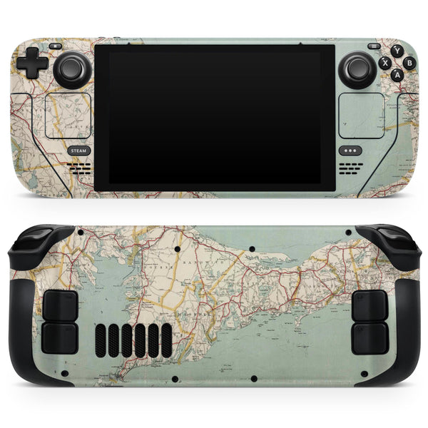 The Vintage Map of Cape Cod // Full Body Skin Decal Wrap Kit for the Steam Deck handheld gaming computer