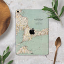 The Vintage Map of Cape Cod  - Full Body Skin Decal for the Apple iPad Pro 12.9", 11", 10.5", 9.7", Air or Mini (All Models Available)