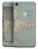 The Vintage Map of Cape Cod  - Skin-kit for the iPhone 8 or 8 Plus