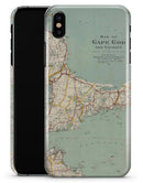 The Vintage Map of Cape Cod  - iPhone X Clipit Case