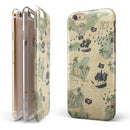 The Vintage Map of Pirate Islands iPhone 6/6s or 6/6s Plus 2-Piece Hybrid INK-Fuzed Case