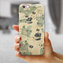 The Vintage Map of Pirate Islands iPhone 6/6s or 6/6s Plus 2-Piece Hybrid INK-Fuzed Case