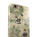 The Vintage Map of Pirate Islands iPhone 6/6s or 6/6s Plus 2-Piece Hybrid INK-Fuzed Case