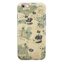 The Vintage Map of Pirate Islands iPhone 6/6s or 6/6s Plus 2-Piece Hybrid INK-Fuzed Case