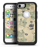 The Vintage Map of Pirate Islands - iPhone 7 or 8 OtterBox Case & Skin Kits