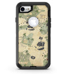 The Vintage Map of Pirate Islands - iPhone 7 or 8 OtterBox Case & Skin Kits