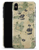 The Vintage Map of Pirate Islands - iPhone X Clipit Case