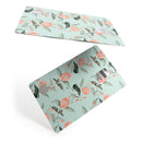 The Vintage Mint Floral Hummingbird  - Premium Protective Decal Skin-Kit for the Apple Credit Card
