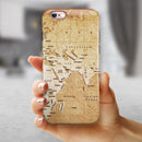 The Vintage Mother Russia Map Pattern iPhone 6/6s or 6/6s Plus 2-Piece Hybrid INK-Fuzed Case