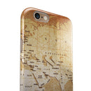 The Vintage Mother Russia Map Pattern iPhone 6/6s or 6/6s Plus 2-Piece Hybrid INK-Fuzed Case