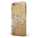 The Vintage Mother Russia Map Pattern iPhone 6/6s or 6/6s Plus 2-Piece Hybrid INK-Fuzed Case