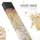 The Vintage Mother Russia Map Pattern - Premium Decal Protective Skin-Wrap Sticker compatible with the Juul Labs vaping device