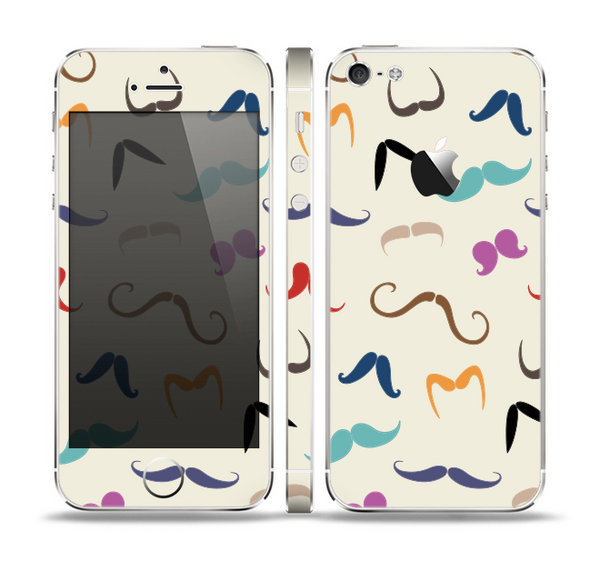 The Vintage Mustache Bundle Skin Set for the Apple iPhone 5