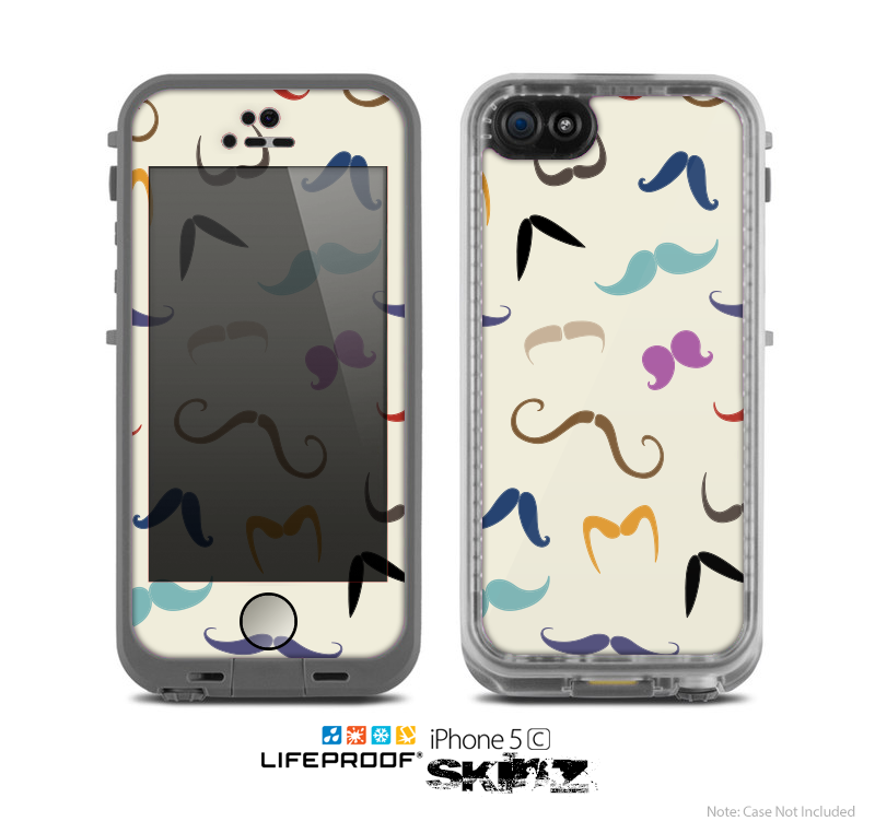 The Vintage Mustache Bundle Skin for the Apple iPhone 5c LifeProof Case