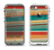 The Vintage Orange Slanted Stripes Apple iPhone 5-5s LifeProof Fre Case Skin Set