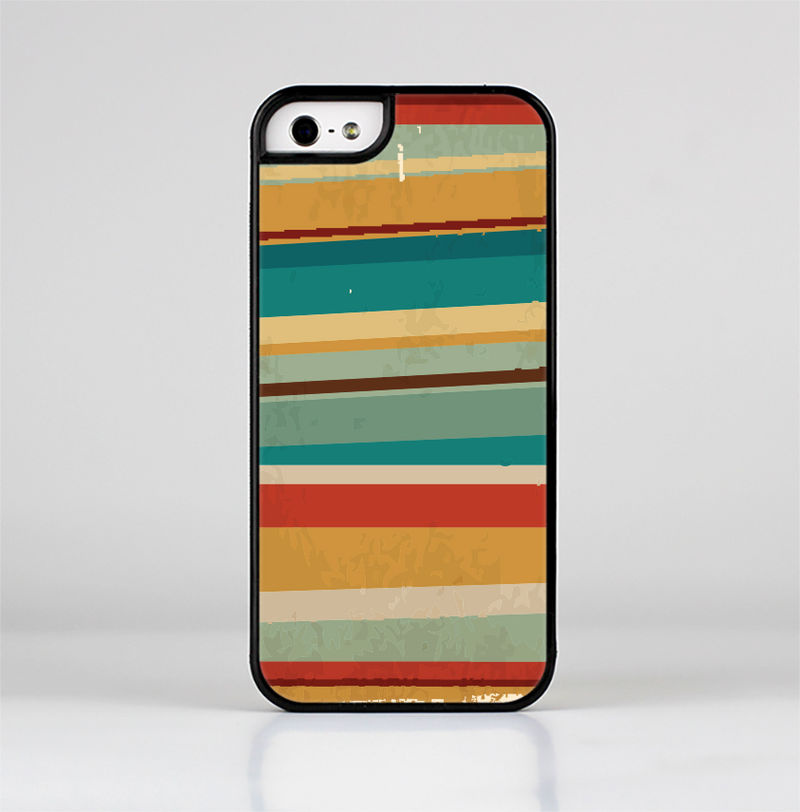 The Vintage Orange Slanted Stripes Skin-Sert Case for the Apple iPhone 5/5s