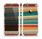 The Vintage Orange Slanted Stripes Skin Set for the Apple iPhone 5