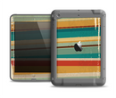 The Vintage Orange Slanted Stripes Apple iPad Air LifeProof Fre Case Skin Set
