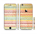 The Vintage Orange and Multi-Color Chevron Pattern V4 Sectioned Skin Series for the Apple iPhone 6 Plus