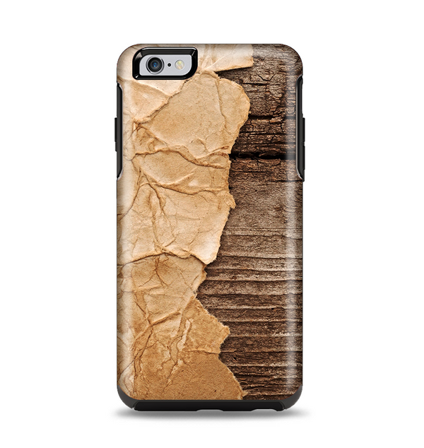 The Vintage Paper-Wrapped Wood Planks Apple iPhone 6 Plus Otterbox Symmetry Case Skin Set