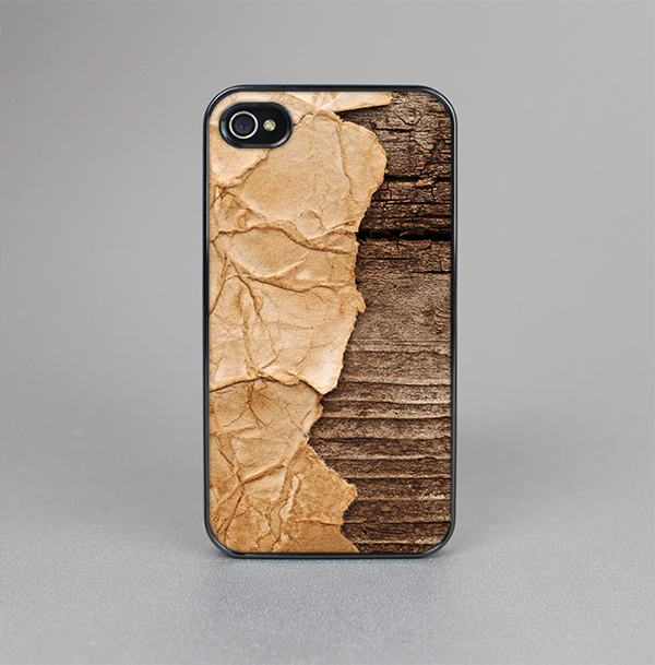 The Vintage Paper-Wrapped Wood Planks Skin-Sert for the Apple iPhone 4-4s Skin-Sert Case