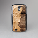 The Vintage Paper-Wrapped Wood Planks Skin-Sert Case for the Samsung Galaxy S4
