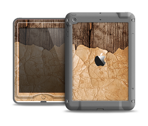 The Vintage Paper-Wrapped Wood Planks Apple iPad Mini LifeProof Nuud Case Skin Set