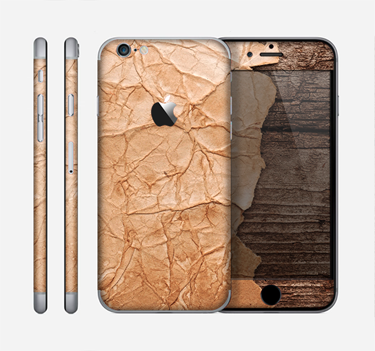 The Vintage Paper-Wrapped Wood Planks Skin for the Apple iPhone 6
