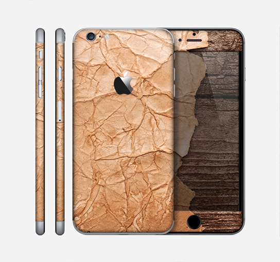 The Vintage Paper-Wrapped Wood Planks Skin for the Apple iPhone 6 Plus