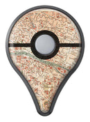 The Vintage Paris Overview Map  Pokémon GO Plus Vinyl Protective Decal Skin Kit