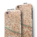 The Vintage Paris Overview Map iPhone 6/6s or 6/6s Plus 2-Piece Hybrid INK-Fuzed Case