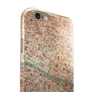 The Vintage Paris Overview Map iPhone 6/6s or 6/6s Plus 2-Piece Hybrid INK-Fuzed Case