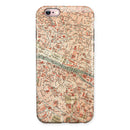 The Vintage Paris Overview Map iPhone 6/6s or 6/6s Plus 2-Piece Hybrid INK-Fuzed Case