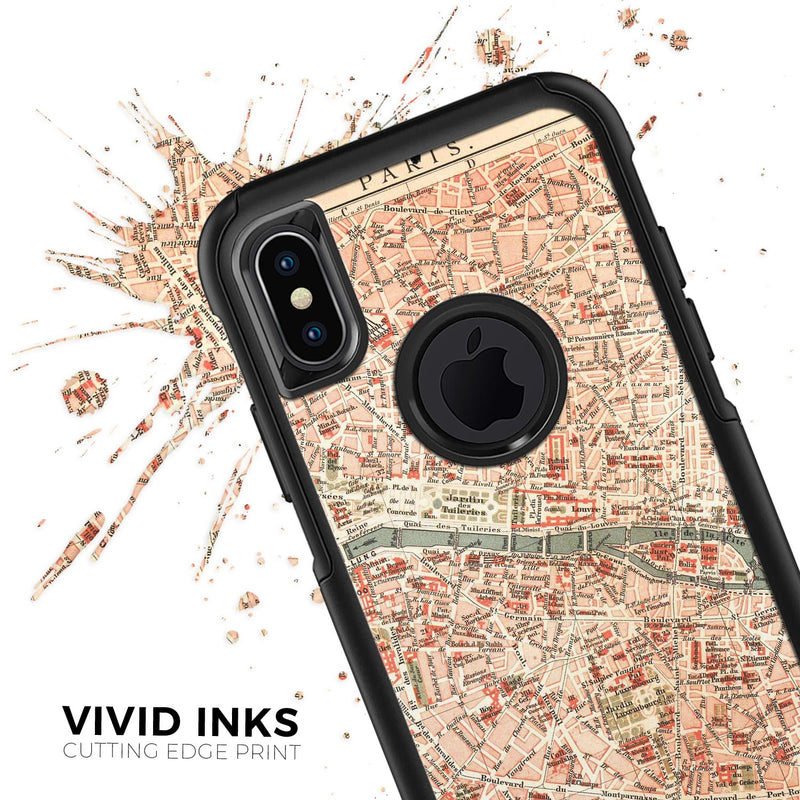 The Vintage Paris Overview Map  - Skin Kit for the iPhone OtterBox Cases