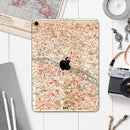 The Vintage Paris Overview Map  - Full Body Skin Decal for the Apple iPad Pro 12.9", 11", 10.5", 9.7", Air or Mini (All Models Available)