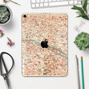 The Vintage Paris Overview Map  - Full Body Skin Decal for the Apple iPad Pro 12.9", 11", 10.5", 9.7", Air or Mini (All Models Available)