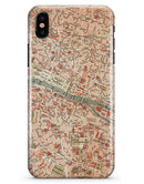 The Vintage Paris Overview Map  - iPhone X Clipit Case