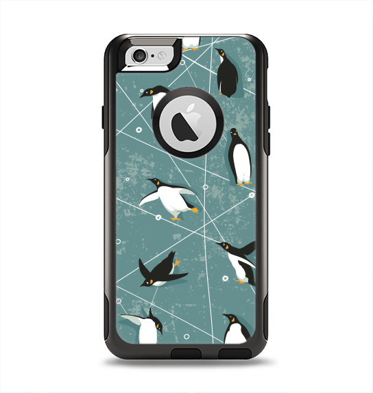 The Vintage Penguin Blue Collage Apple iPhone 6 Otterbox Commuter Case Skin Set
