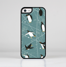 The Vintage Penguin Blue Collage Skin-Sert Case for the Apple iPhone 5c
