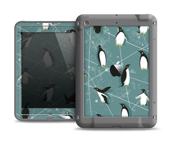 The Vintage Penguin Blue Collage Apple iPad Air LifeProof Fre Case Skin Set