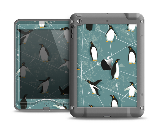 The Vintage Penguin Blue Collage Apple iPad Mini LifeProof Nuud Case Skin Set