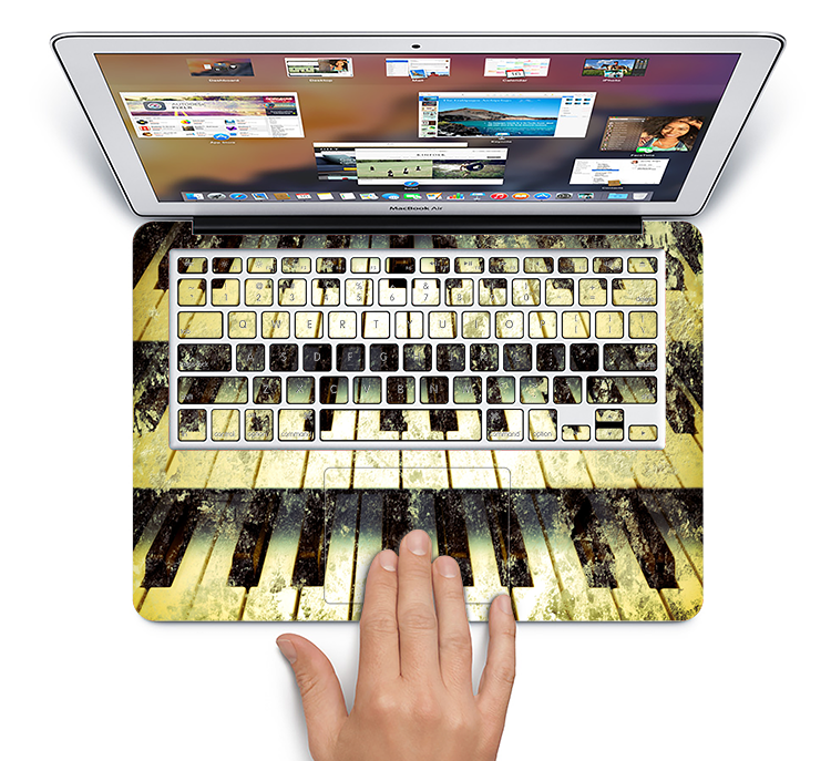 The Vintage Pianos Keys Skin Set for the Apple MacBook Air 13"