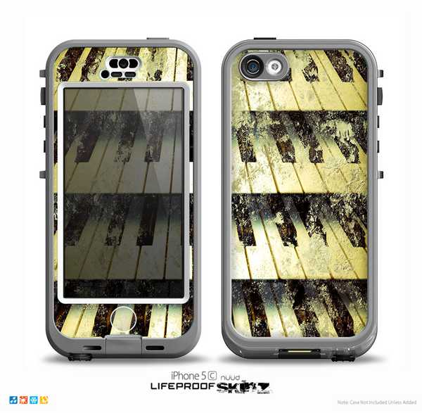 The Vintage Pianos Keys Skin for the iPhone 5c nüüd LifeProof Case