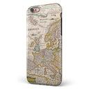 The Vintage Powers of Europe Map iPhone 6/6s or 6/6s Plus 2-Piece Hybrid INK-Fuzed Case