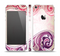 The Vintage Purple Curves with Floral Design Skin Set for the Apple iPhone 5