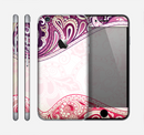 The Vintage Purple Curves with Floral Design Skin for the Apple iPhone 6