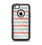 The Vintage Red & Blue Chevron Pattern Apple iPhone 5c Otterbox Defender Case Skin Set
