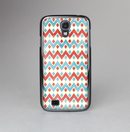 The Vintage Red & Blue Chevron Pattern Skin-Sert Case for the Samsung Galaxy S4