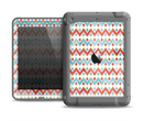 The Vintage Red & Blue Chevron Pattern Apple iPad Mini LifeProof Fre Case Skin Set